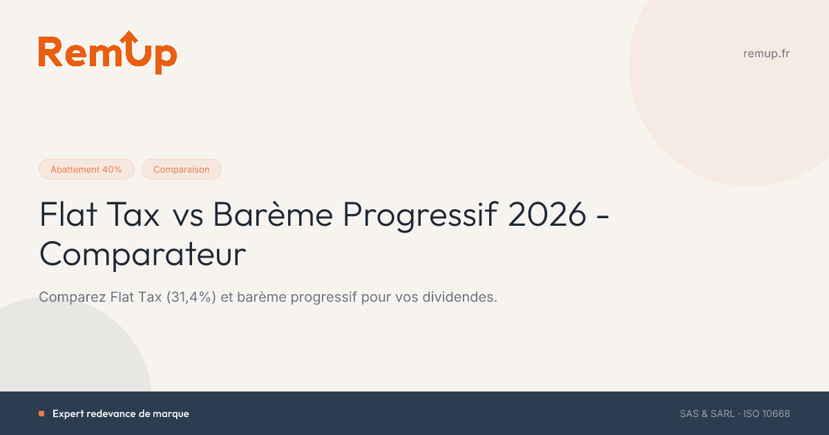 Simulateur flat tax ou barème progressif 2026 (PFU) | RemUp